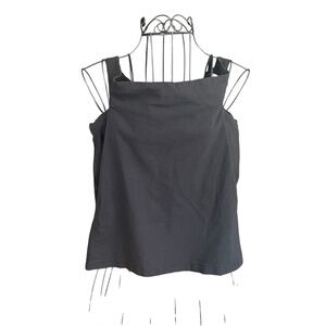 Urban Outfitters Black Sleeveless Square Neck Crop Top UO-76 Women's Size Large